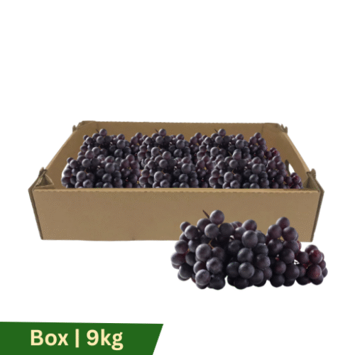 Grapes Black Imported, Box | 9kg